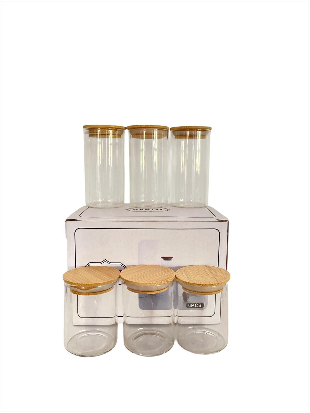 Yakut 12894 6 Lı Bambu Kapak Baharatlık Ahşap