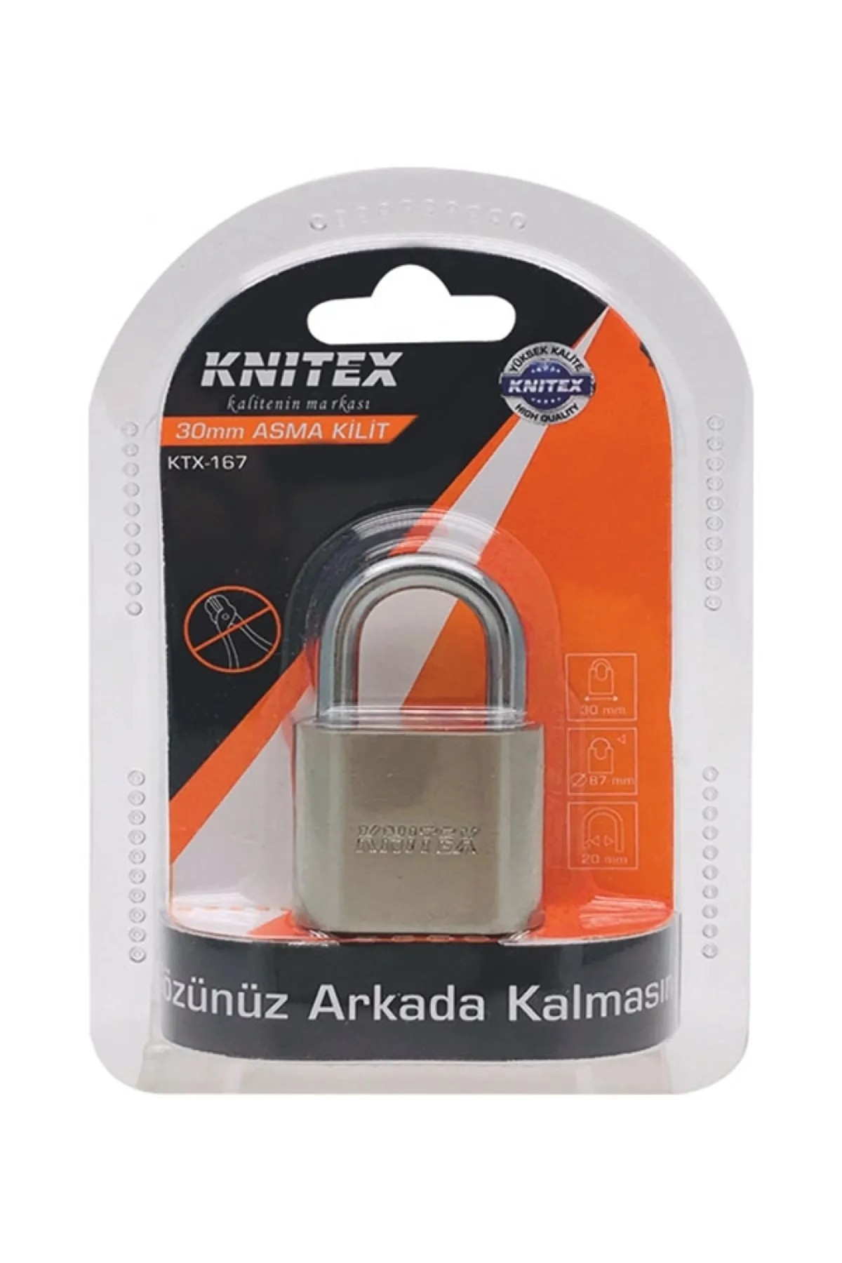 Knitex 167 Asma Kilit 30 Mm Gümüş