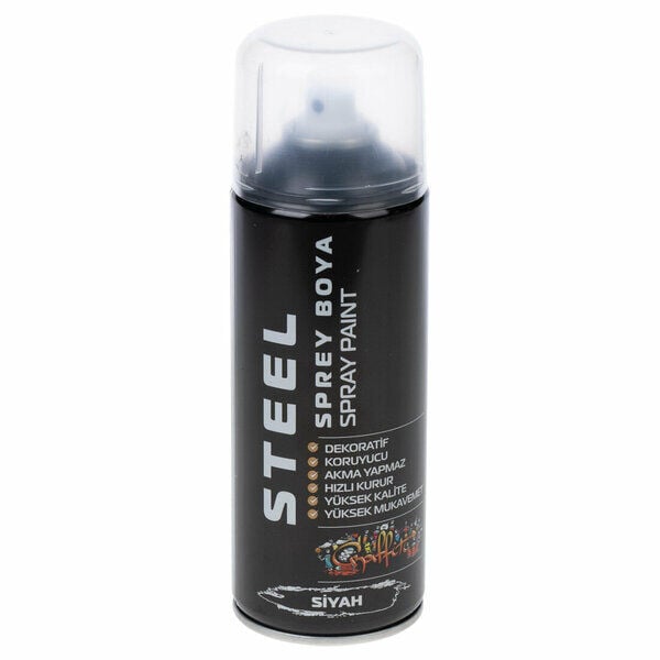 Steel Sprey Boya  400 Ml Siyah