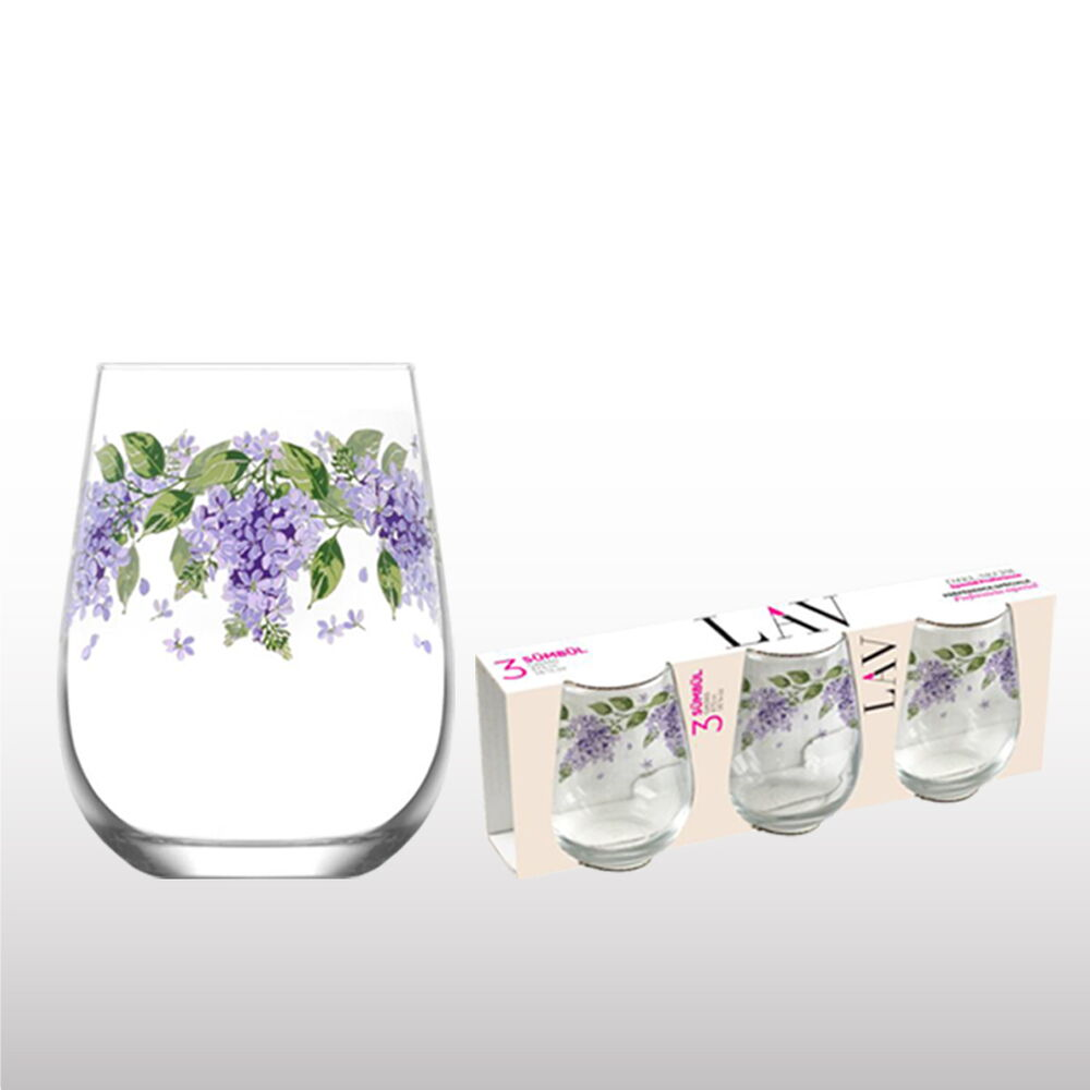 Lav Gaia Sümbül Meşrubat Bardağı 3 Lü