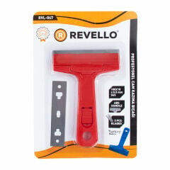 Revello Profesyonel Cam Kazıma Bıçağı 2 Yedekli Kırmızı