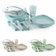 Titiz Lovely Piknik Seti 32 Parça Turkuaz