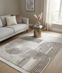 Püsküllü Halı 150 X 230 Cm Karışık Renkli