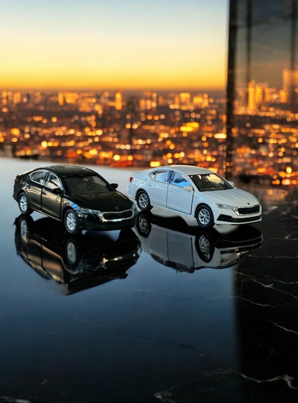 Welly Metal Araba Çek Bırak Diecast Skoda Octavia Siyah
