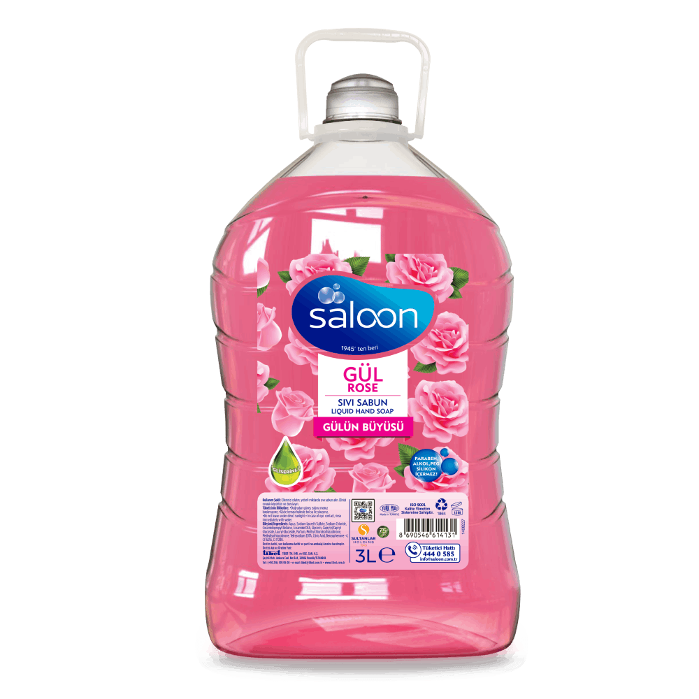 Saloon Sıvı  Sabun Gül 3 Litre