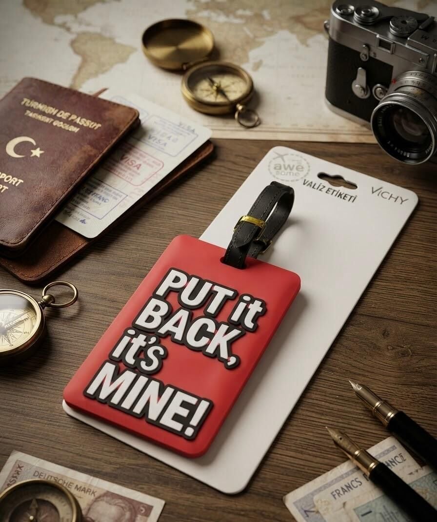 Vıchy Valiz Etiketi Put İt Back İt's Mine Vch-6856 Kırmızı