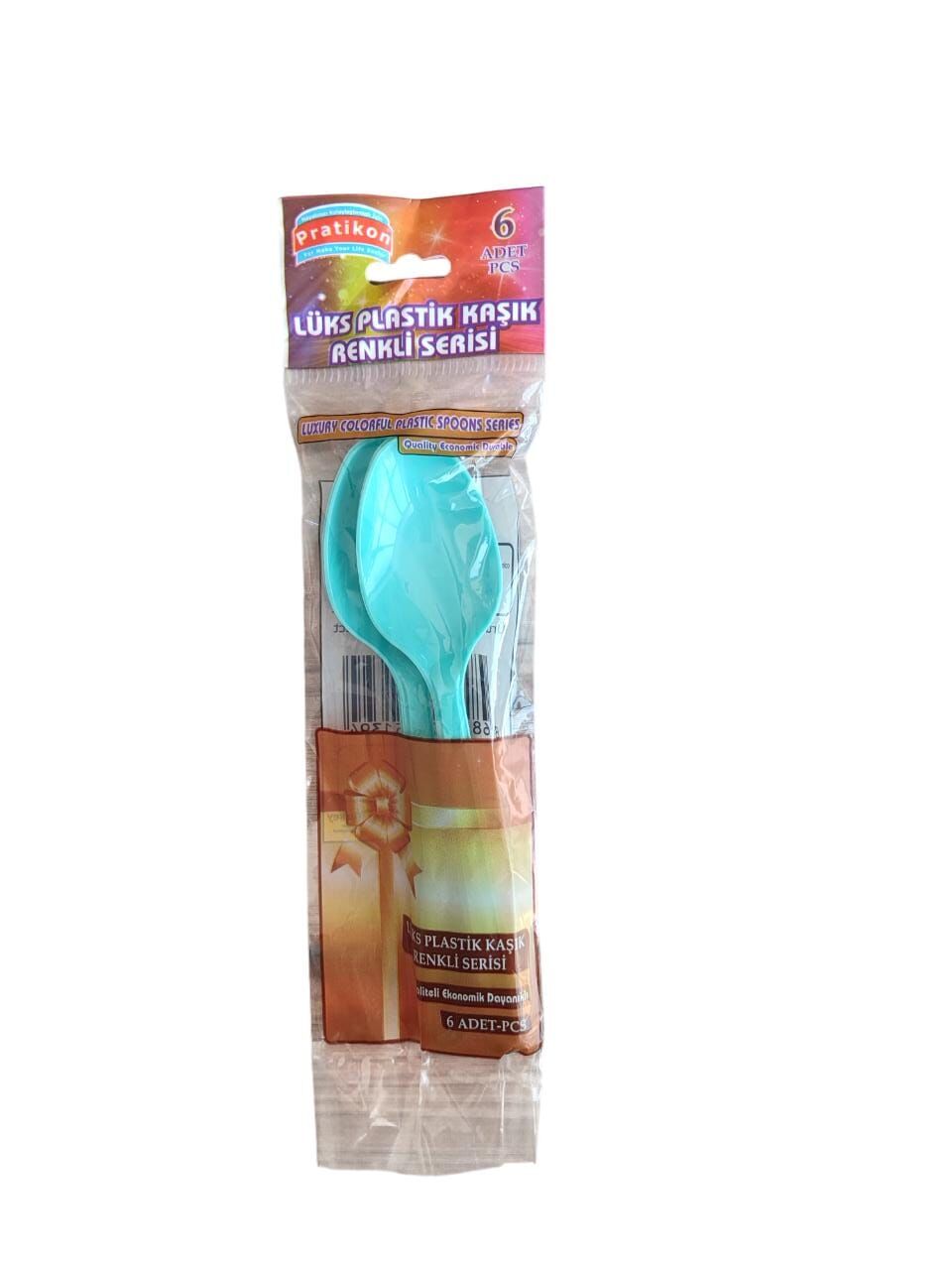 Pratikon Plastik Kaşık 6 Lı Turkuaz