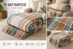 Merinos Cozy Life Skoç Püsküllü Battaniye 130 X 170 Cm