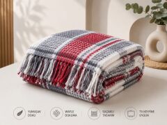 Merinos Cozy Life Skoç Püsküllü Battaniye 130 X 170 Cm