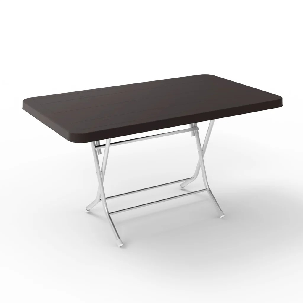 Florya Garden Metal Ayaklı Katlanır Plastik Masa 70X120 Cm