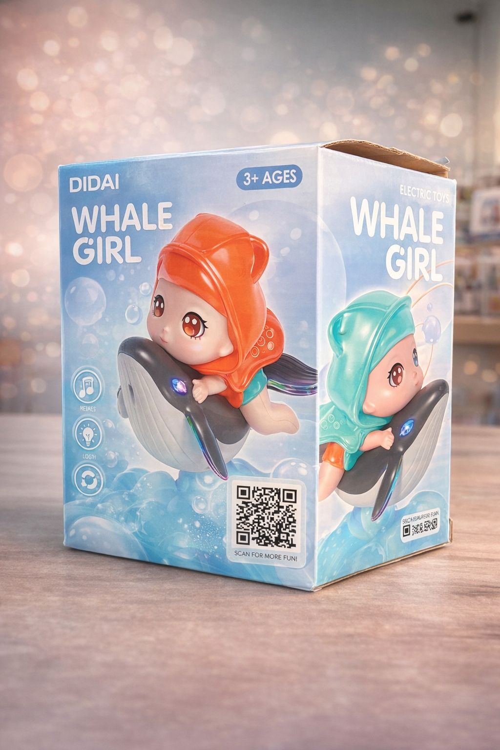 Akkuzu Balıklı Kız Pilli Işıklı Sesli