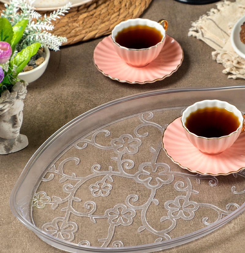 Şirin Oval Tepsi Şeffaf