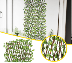 Yapay Sarmaşık Büyük Yapraklı Balkon Çiti 3 M X 120 Cm