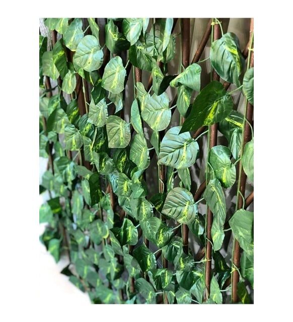 Yapay Sarmaşık Büyük Yapraklı Balkon Çiti 3 M X 120 Cm