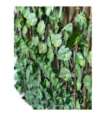 Yapay Sarmaşık Büyük Yapraklı Balkon Çiti 3 M X 120 Cm
