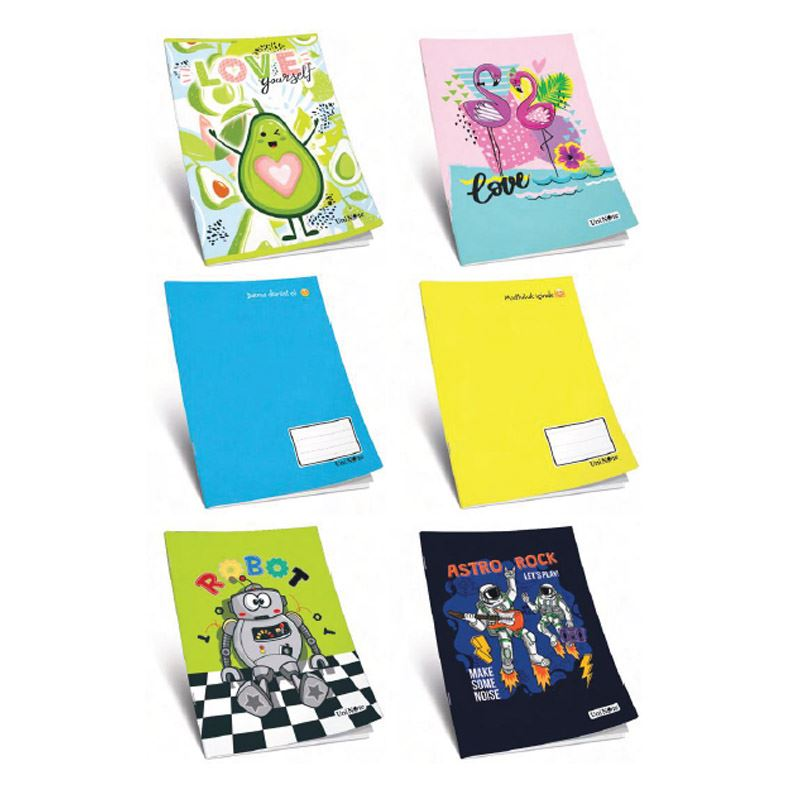 Çınar 40 Yaprak Çizgili Defter Küçük Boy Karton Kapak Karışık Renkli
