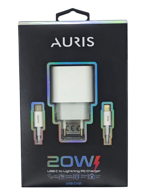 Auris Şarj Aleti Ev USB Lightning Pd 20 W Beyaz