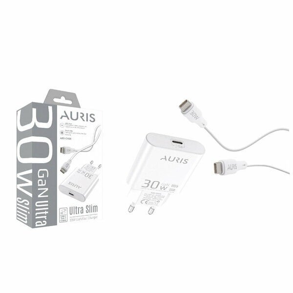 Auris Şarj Aleti 30 W Gan Type-c Ch60 Beyaz