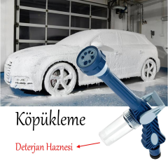 Dmax Sulama ve Yıkama Tabancası 8 Fonksiyonlu Hazneli Mavi