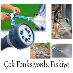 Dmax Sulama ve Yıkama Tabancası 8 Fonksiyonlu Hazneli Mavi