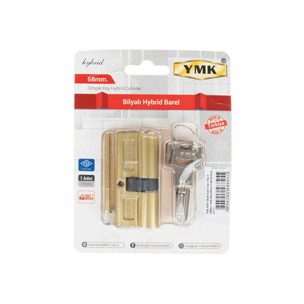 Ymk Kilit Bilyalı Barel Saten 68 Mm Gold