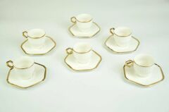 Buenos Fincan Takımı Kahve 12 Parça Altınlı