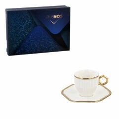 Buenos Fincan Takımı Kahve 12 Parça Altınlı