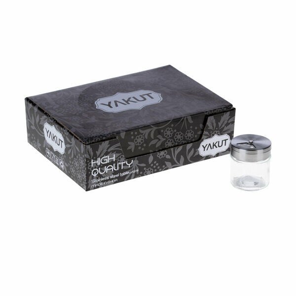Yakut Tuzluk Cam Metal Kapaklı 60 Ml Şeffaf