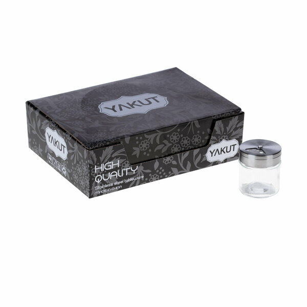 Yakut Tuzluk Cam Metal Kapaklı 60 Ml Şeffaf