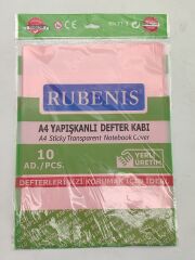 Rubenis Defter Kabı Yapışkanlı A4 Buzlu 10 Lu Kırmızı