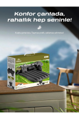 Şişme Yatak Arka  2 Yastıklı Siyah