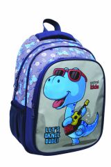 Astral Kids İlkokul Çantası Beslenmeli Cartoon Dinozor Karışık Renkli