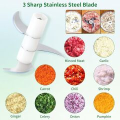 Elektrikli Mini Sarımsak Doğrayıcı 250 Ml Usb Şarj Edilebilir Taşınabilir Kablosuz Gıda Doğrayıcı Rondo Wh-1002