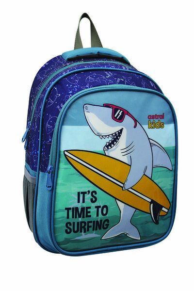 Astral Kids İlkokul Çantası Cartoon Shark Karışık Renkli