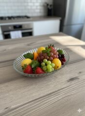 Kaveh Santa Balık Sırtı Tabak 1 Adet 25 Cm Şeffaf