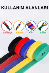 Omilife Kablo Toparlayıcı Cırt Bant 1 Cm 5 M Fenomen Ürün