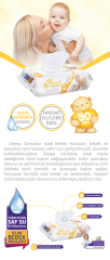 Sleepy Sensitive Islak Bebek Havlu Mendil 90 Lı