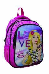 Astral Kids İlkokul Çantası Beslenmeli Cartoon Barby-Love