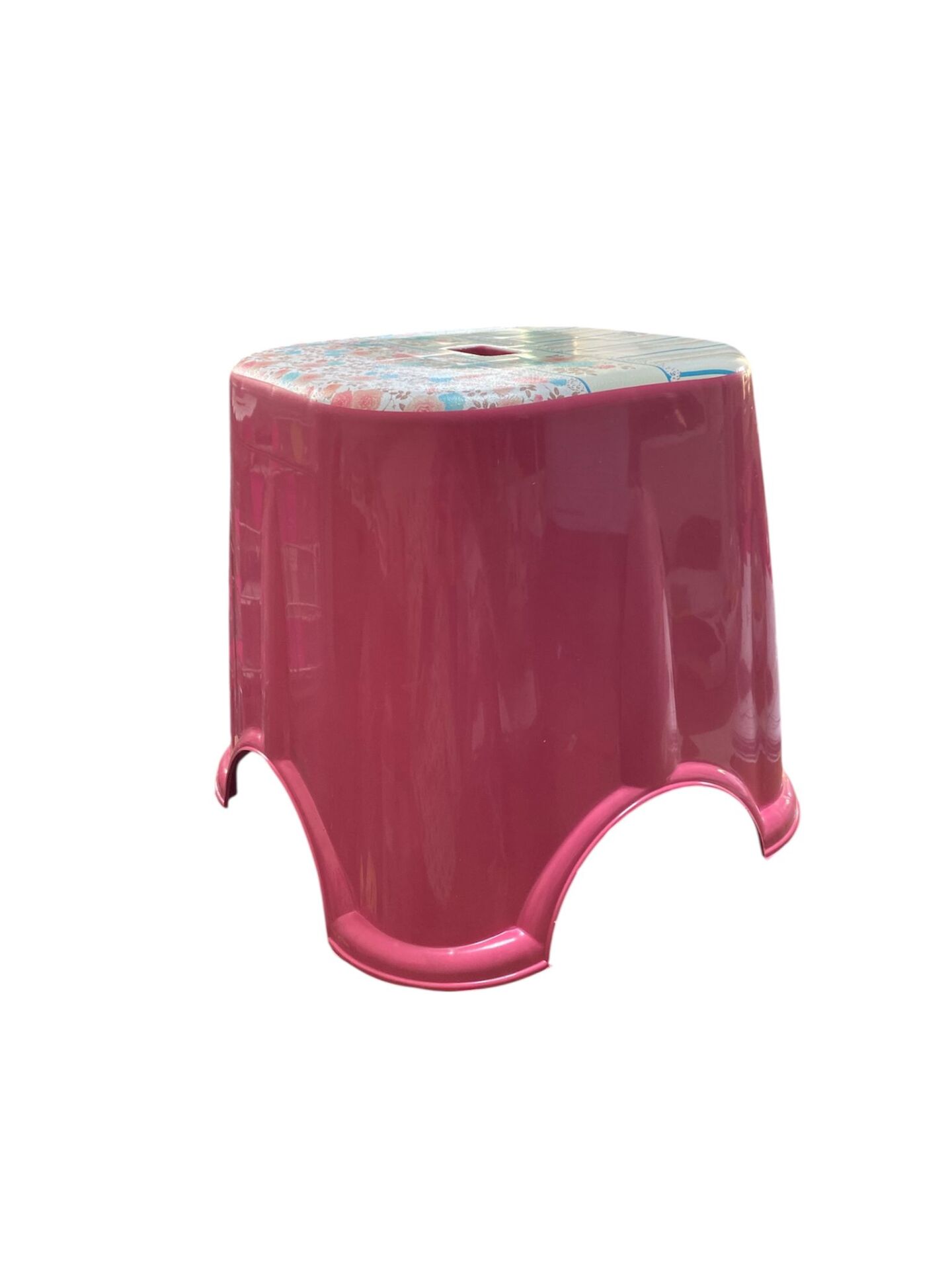 Gökmen Desenli Banyo Taburesi Pembe