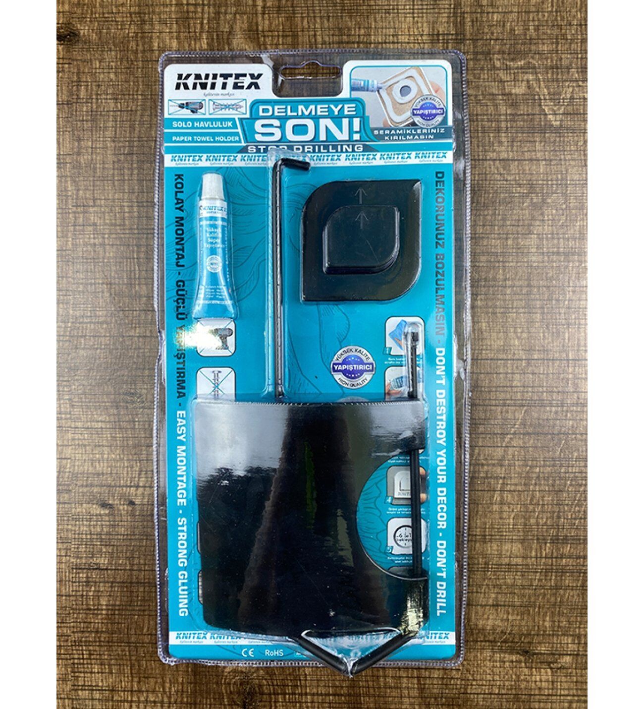 Knitex Solo Kapaklı Havluluk Siyah