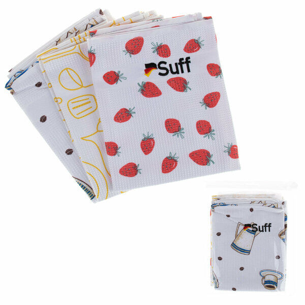 Suff Bez Cam ve Yüzey Mutfak Serisi 3 Lü 60X40 Cm Beyaz