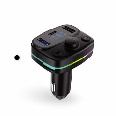 Acl Araç Transmıtter Modülatör Bluetooth MP3 Çalar Ve Şarj Cihazı Siyah