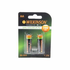 Wilkinson Pil Kalem Şarjlı 1100 Mah 1.2 V 2 Li Kart AA