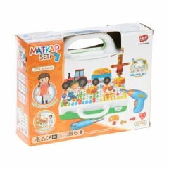 Birlik Puzzle ve Oyun Çantası Çiftlik Hayvanları 340 Parça Matkaplı 3D