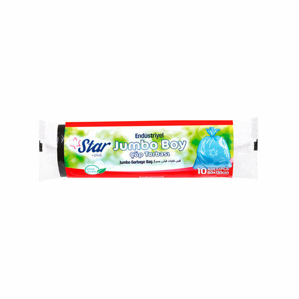 StarPlus Çöp Poşeti Endüstriyel Jumbo Boy  Ebat 80X110 400Gr Siyah