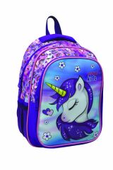 Astral Kids İlkokul Çantası Beslenmeli Cartoon Unicorn Mor