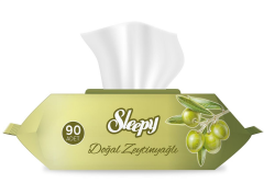 Sleepy Doğal Zeytinyağlı Islak Bebek Havlu Mendil 90 Lı