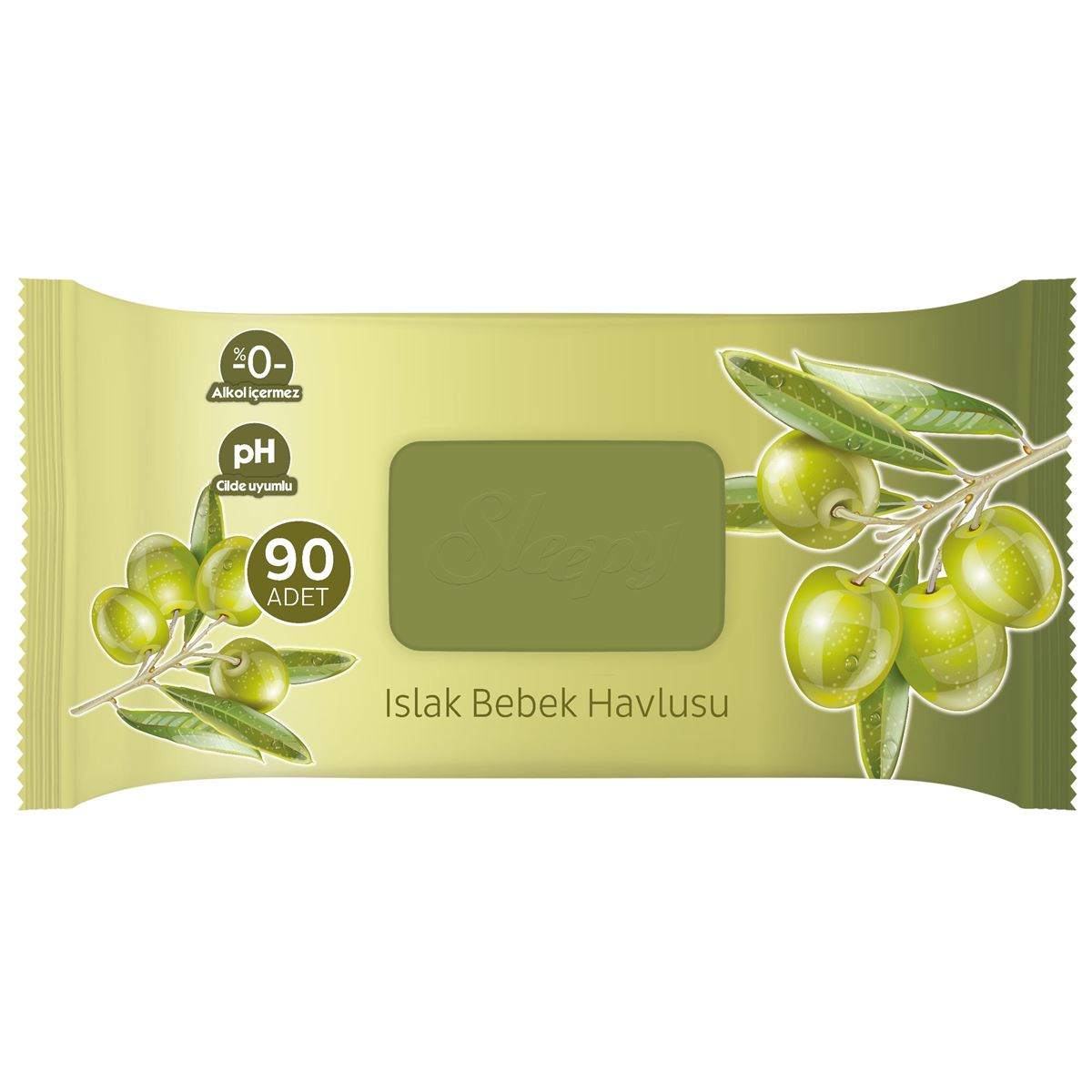 Sleepy Doğal Zeytinyağlı Islak Bebek Havlu Mendil 90 Lı