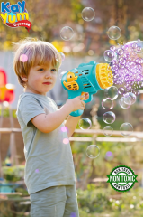 Kayyum Duck Pilli Köpük Atan Tabanca Oyuncağı 23 Delikli Bubble Gun Mavi