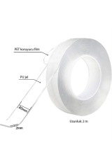 Omilife Nano Şeffaf Güçlü Çift Taraflı Bant 3 Mt Fenomen Ürün